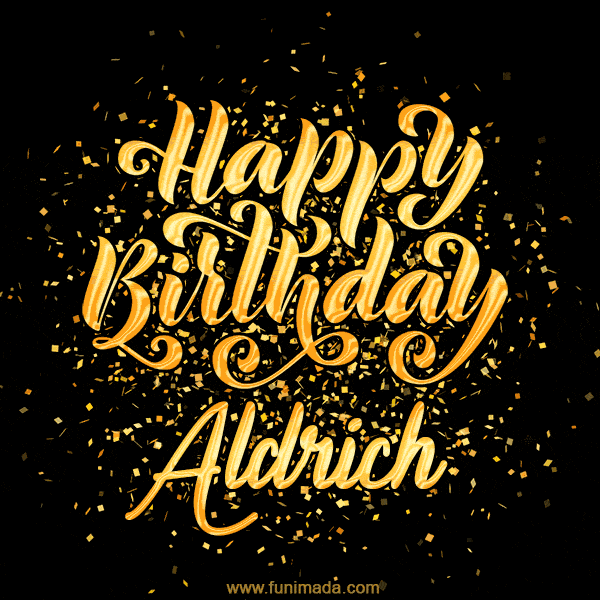 Happy Birthday Card for Aldrich - Download GIF and Send for Free