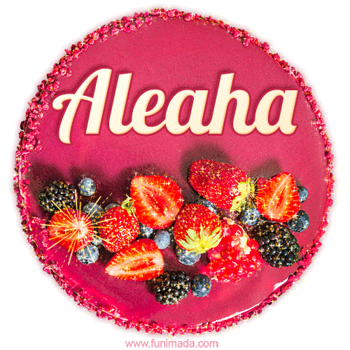 Happy Birthday Cake with Name Aleaha - Free Download