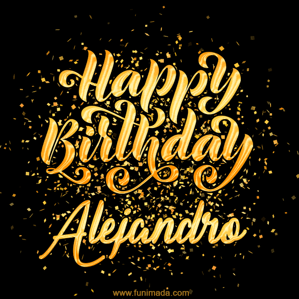 Happy Birthday Card for Alejandro - Download GIF and Send for Free