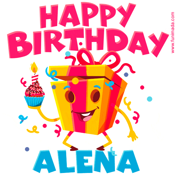 Funny Happy Birthday Alena GIF