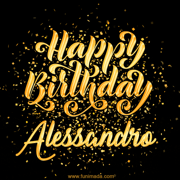 Happy Birthday Card for Alessandro - Download GIF and Send for Free