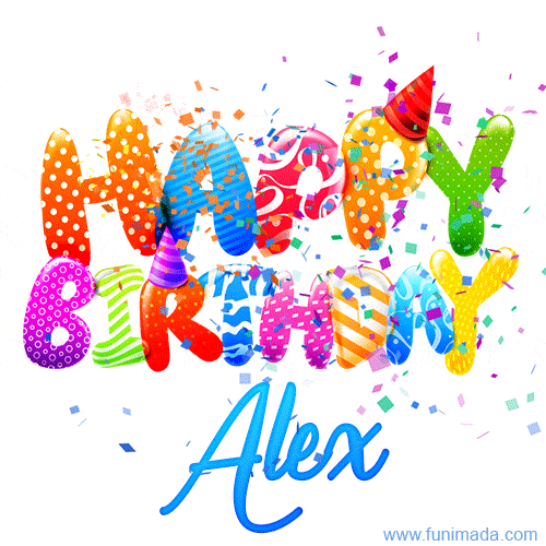 Happy Birthday Alex - Creative Personalized GIF With Name