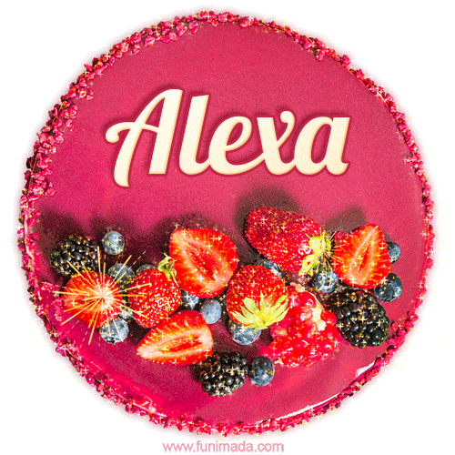 Happy Birthday Cake with Name Alexa - Free Download