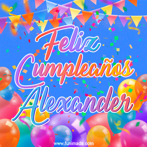 Feliz Cumpleaños Alexander (GIF)