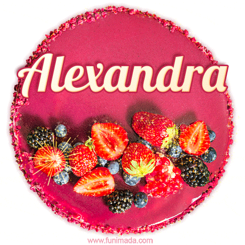 Happy Birthday Cake with Name Alexandra - Free Download