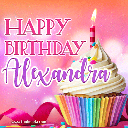 Happy Birthday Alexandra - Lovely Animated GIF