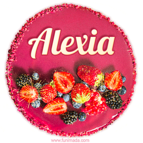 Happy Birthday Cake with Name Alexia - Free Download