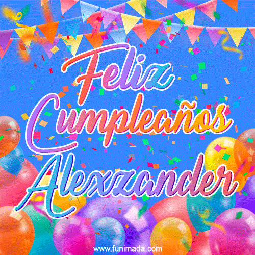 Feliz Cumpleaños Alexzander (GIF)