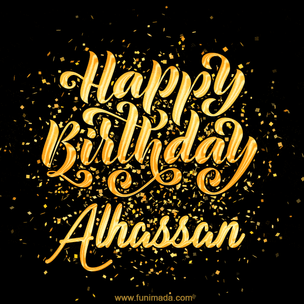 Happy Birthday Card for Alhassan - Download GIF and Send for Free