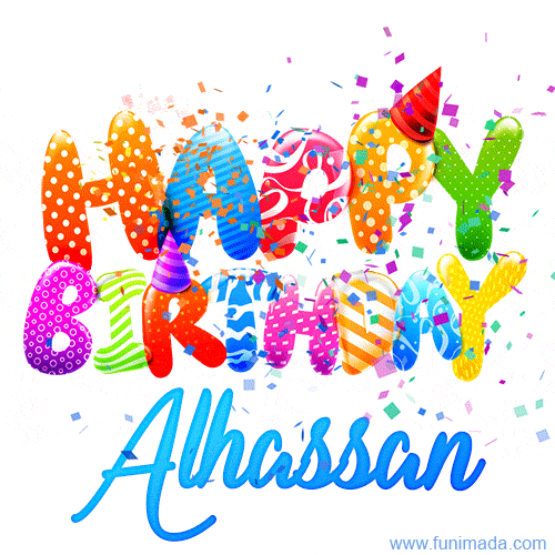 Happy Birthday Alhassan - Creative Personalized GIF With Name
