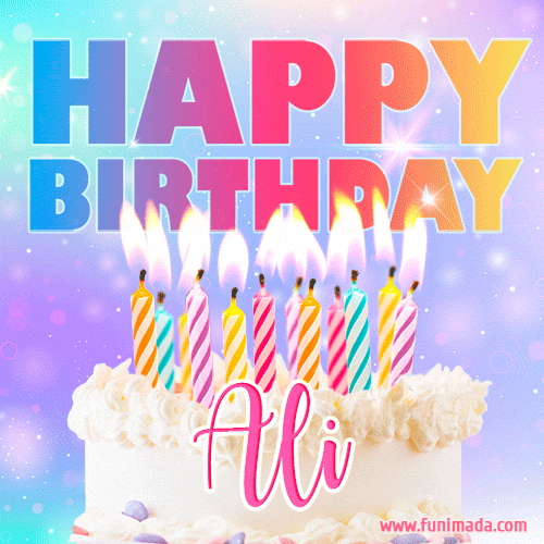 Funny Happy Birthday Ali GIF — Download on 