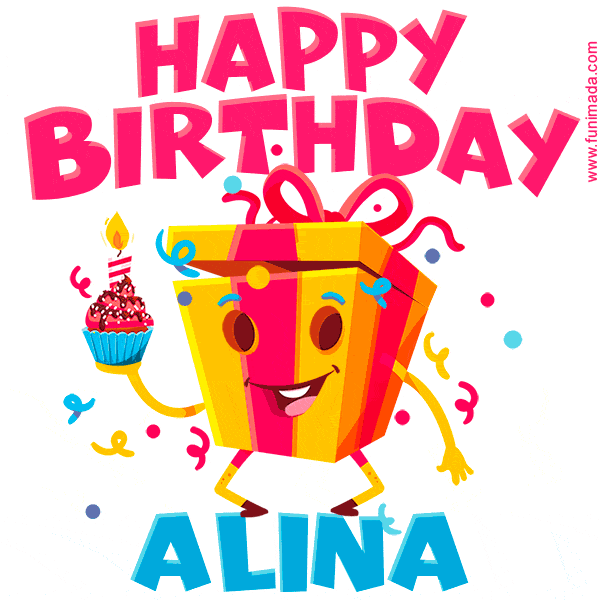 Funny Happy Birthday Alina GIF