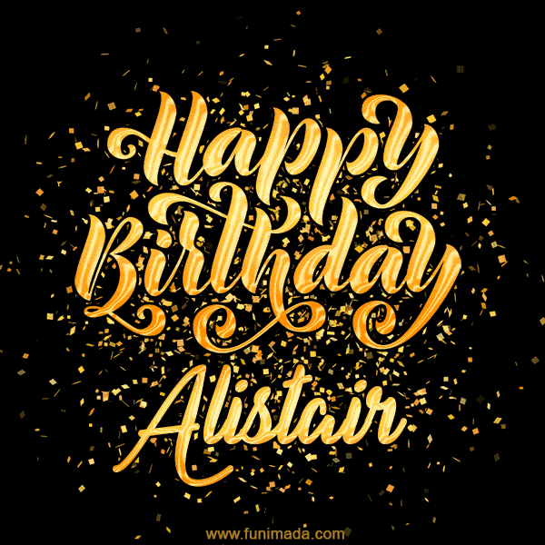 Happy Birthday Card for Alistair - Download GIF and Send for Free