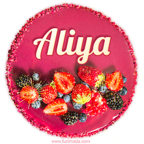 Happy Birthday Cake with Name Aliya - Free Download