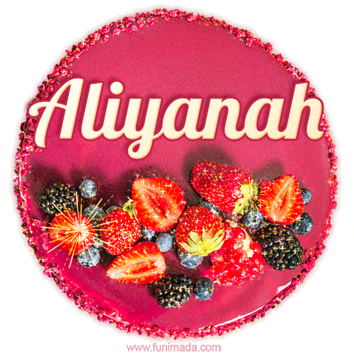 Happy Birthday Cake with Name Aliyanah - Free Download