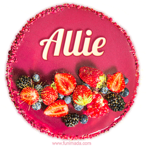 Happy Birthday Cake with Name Allie - Free Download