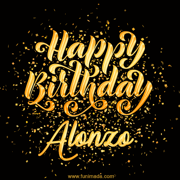 Happy Birthday Card for Alonzo - Download GIF and Send for Free