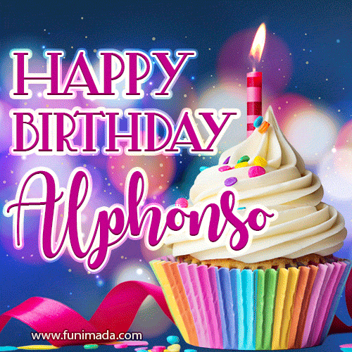 Happy Birthday Alphonso - Lovely Animated GIF
