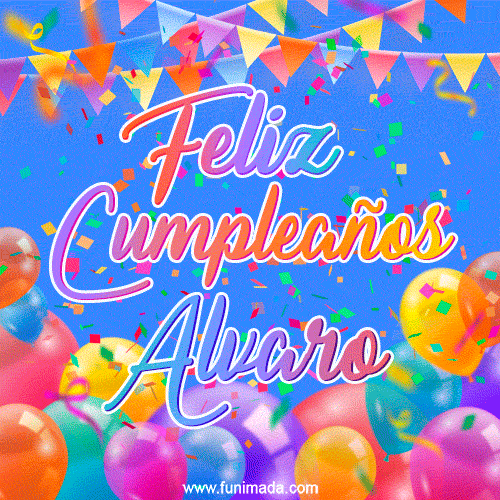 Feliz Cumpleaños Alvaro (GIF)