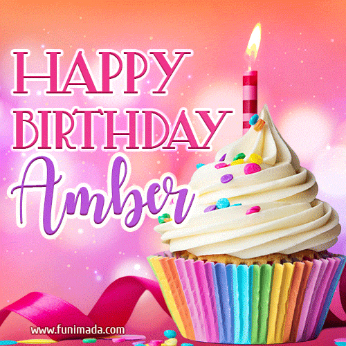 Happy Birthday Amber - Lovely Animated GIF
