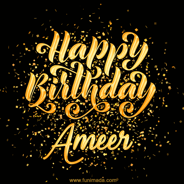 Happy Birthday Card for Ameer - Download GIF and Send for Free