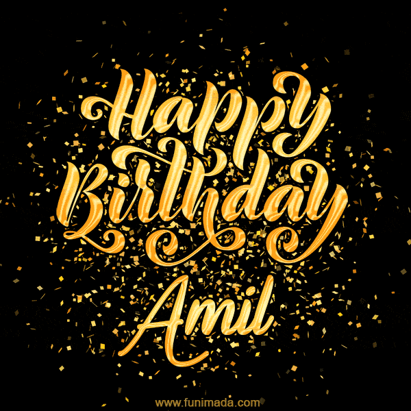 Happy Birthday Card for Amil - Download GIF and Send for Free