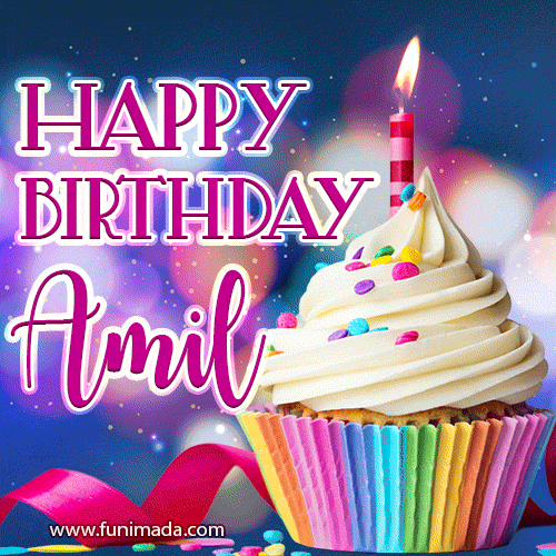 Happy Birthday Amil - Lovely Animated GIF