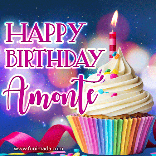 Happy Birthday Amonte - Lovely Animated GIF