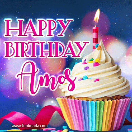 Happy Birthday Amos - Lovely Animated GIF