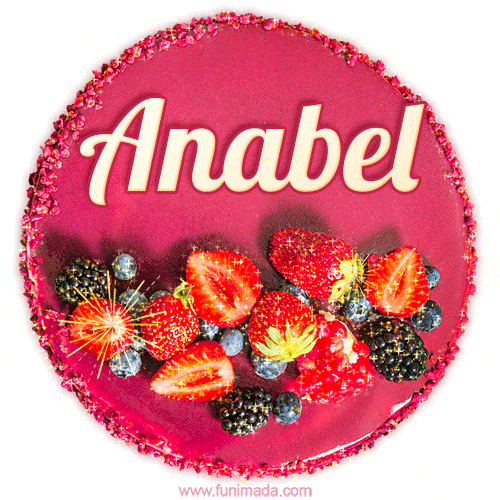 Happy Birthday Cake with Name Anabel - Free Download