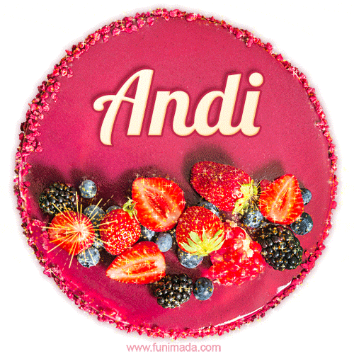 Happy Birthday Cake with Name Andi - Free Download