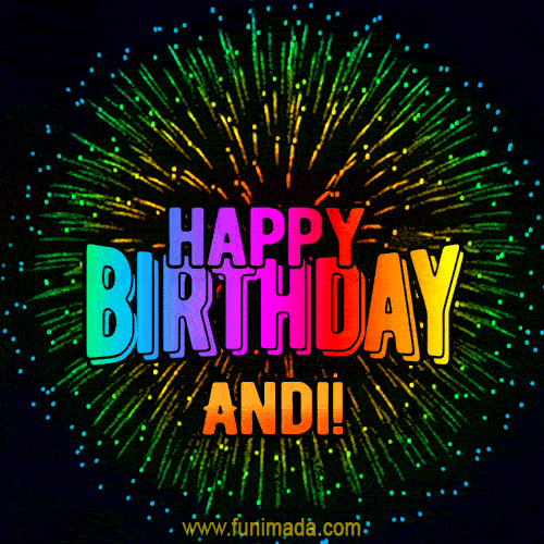 New Bursting with Colors Happy Birthday Andi GIF and Video with Music