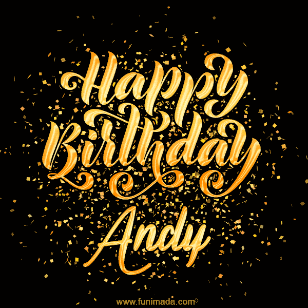 Happy Birthday Card for Andy - Download GIF and Send for Free