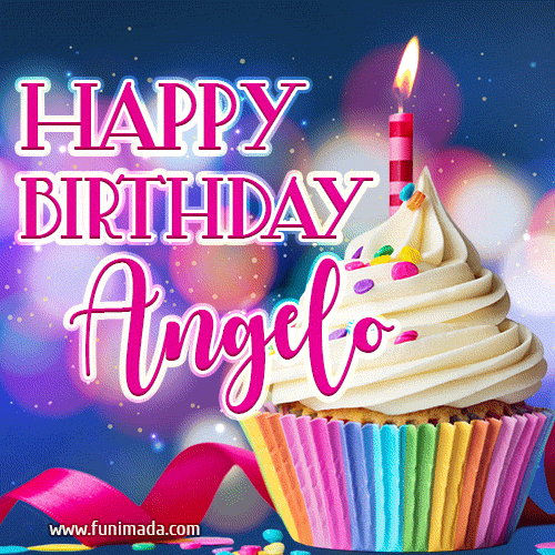 Happy Birthday Angelo - Lovely Animated GIF