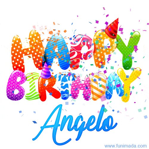 Happy Birthday Angelo - Creative Personalized GIF With Name