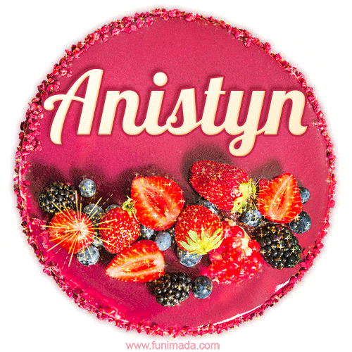 Happy Birthday Cake with Name Anistyn - Free Download