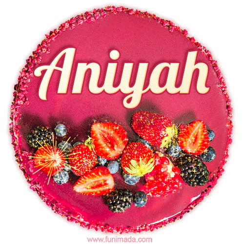 Happy Birthday Cake with Name Aniyah - Free Download