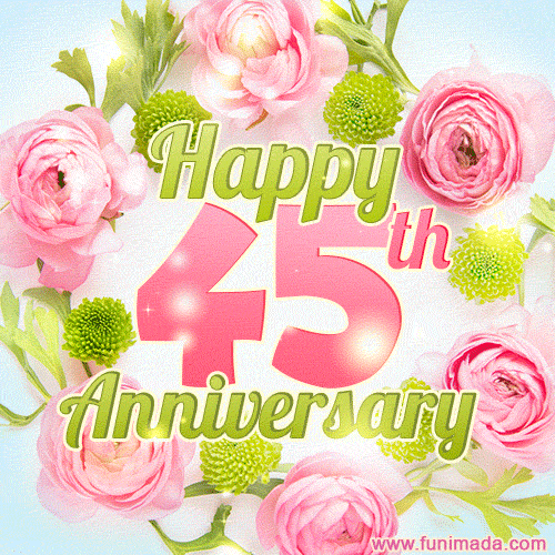 Happy 45th Anniversary - Celebrate 45 Years of Marriage