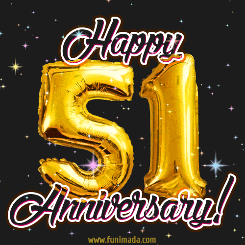 Happy 51st Anniversary GIFs Download On Funimada