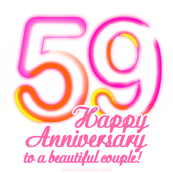 Happy 59th Anniversary to a beautiful couple!