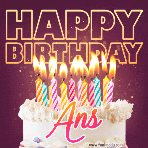 Ans - Animated Happy Birthday Cake GIF Image for WhatsApp