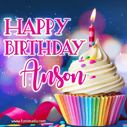 Happy Birthday Anson - Lovely Animated GIF