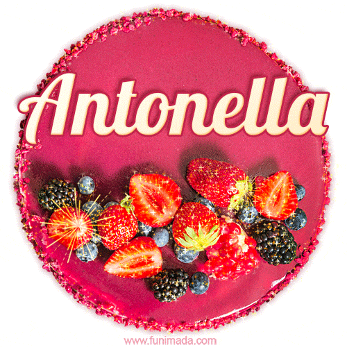 Happy Birthday Cake with Name Antonella - Free Download