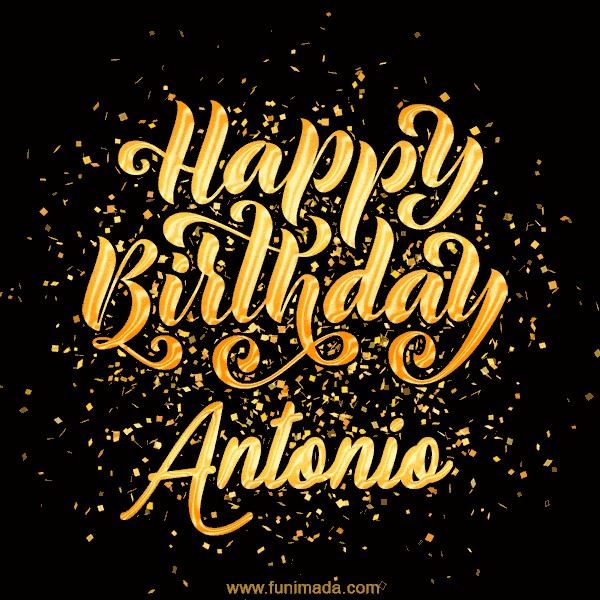 Happy Birthday Card for Antonio - Download GIF and Send for Free