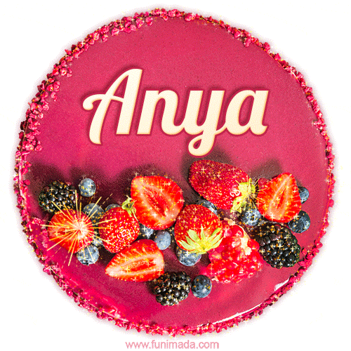 Happy Birthday Cake with Name Anya - Free Download
