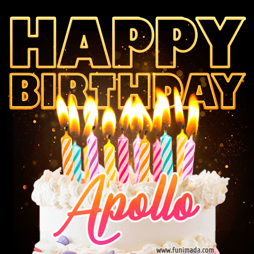 Apollo - Animated Happy Birthday Cake GIF for WhatsApp