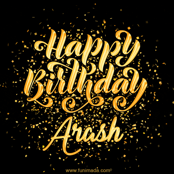 Happy Birthday Card for Arash - Download GIF and Send for Free