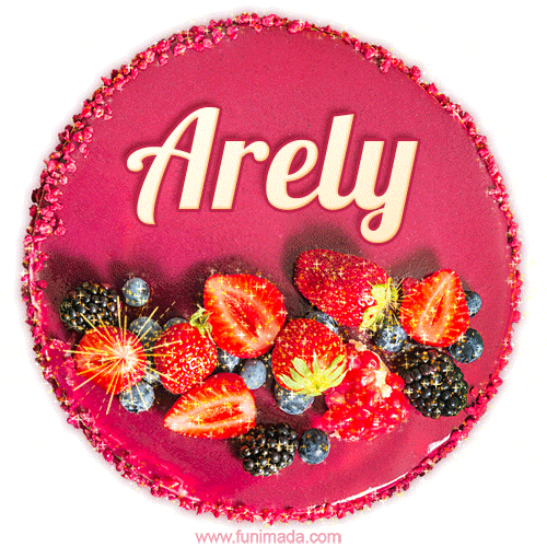 Happy Birthday Cake with Name Arely - Free Download