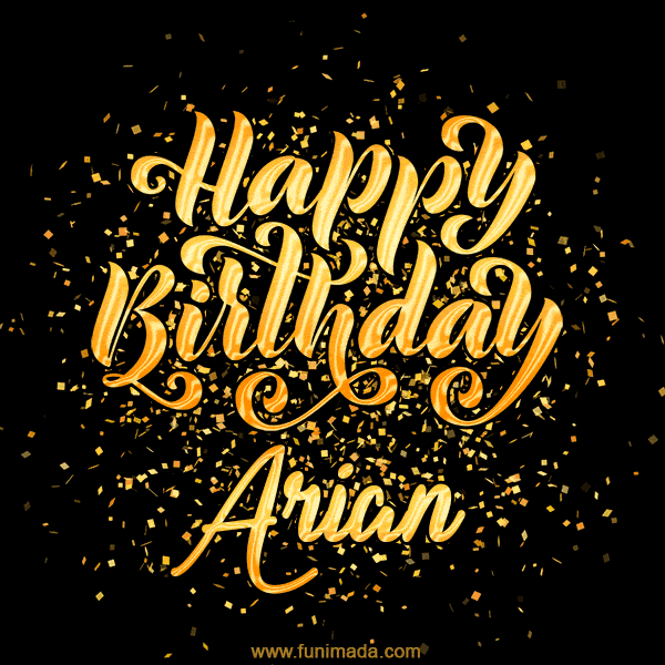 Happy Birthday Card for Arian - Download GIF and Send for Free