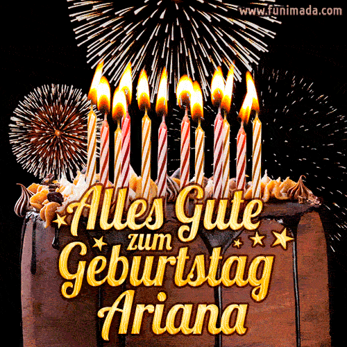 Alles Gute zum Geburtstag Ariana (GIF)
